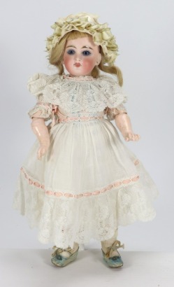A Hertel Schwab & Co. 136 bisque head doll, German circa 1900,