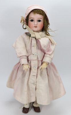 An A.M 390 bisque head doll, German circa 1910, - 2