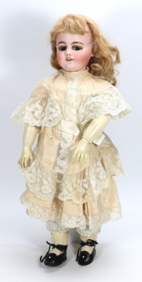 A Simon & Halbig 1039 bisque head &lsquo;walker&rsquo; doll, German circa 1900,