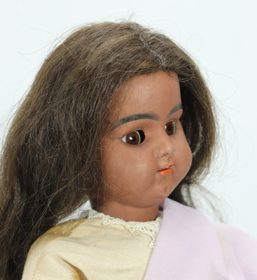 A Simon & Halbig 1079 black bisque head doll, German circa 1910, - 2