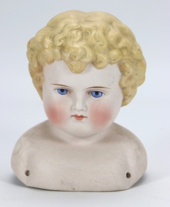 Large Parian-type shoulder head, German circa 1860s,