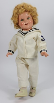 A Shirley Temple 'Captain January' composition doll by Ideal, American 1935-40