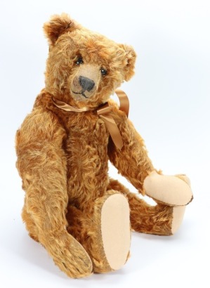 A rare and large bright cinnamon mohair Steiff Teddy bear, German circa 1909,