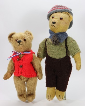 A post -war brown mohair English Teddy bear, possibly Farnell,