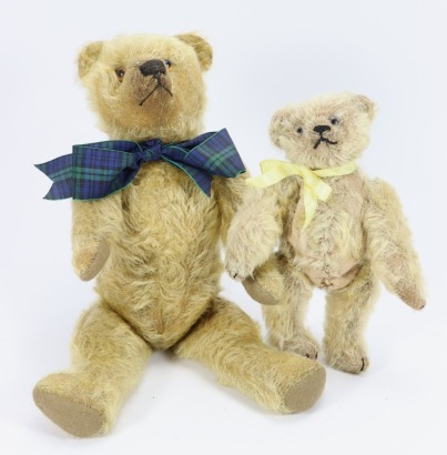Two early English Teddy bears, circa 1920,