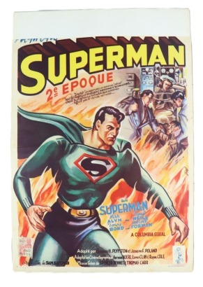 Superman original Columbia Films poster, Belgium print 1950,
