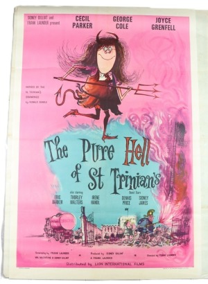 The Pure Hell of St Trinian's and Blue Murder at St Trinian's original movie posters,