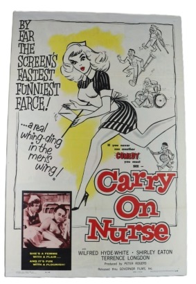 Two Carry On single sheet Film posters, printed by Litho USA,