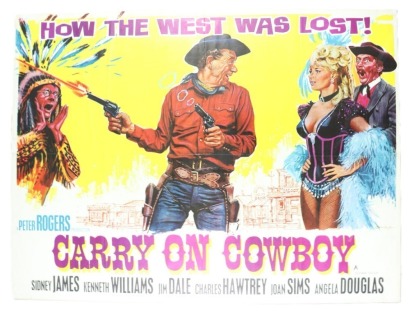 Carry On Cowboy single sheet Film poster, artwork by Tom Chantrell 30 x 40" (76x101.5cm)