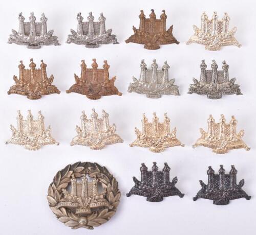 Grouping of Kings Own Scottish Borderers Collar Badges