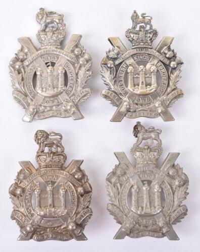 4x Victorian Kings Own Scottish Borderers Helmet Plate Centres