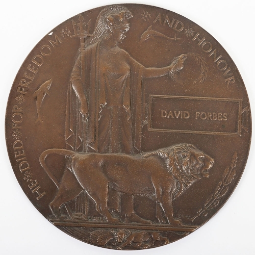 A Great War Memorial Plaque.