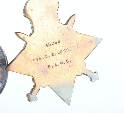 An unusual Great War trio of medals to a recipient who died of pneumonia in 1918 having initially served in the Royal Army Medical Corps before transferring to the Royal Flying Corps and then the Royal Air Force. - 3