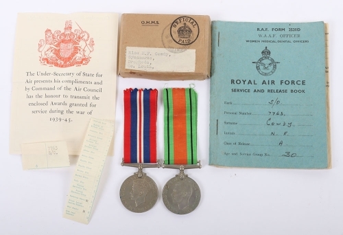 A Second World War pair of medals to a recipient in the Women&rsquo;s Auxiliary Air Force.