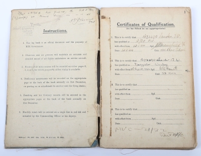 A Royal Air Force Second World War medal group of 3 with Logbook to a Wireless Operator - 5