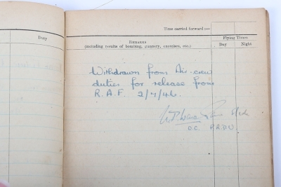 A Royal Air Force Second World War medal group of 3 with Logbook to a Wireless Operator - 12