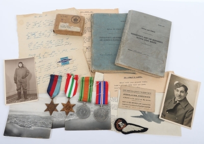 Second World War group of 4 medals to an Air Gunner who flew multiple operation missions with 13 Squadron in Italy.