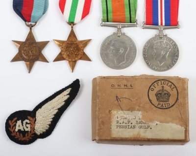 Second World War group of 4 medals to an Air Gunner who flew multiple operation missions with 13 Squadron in Italy. - 2