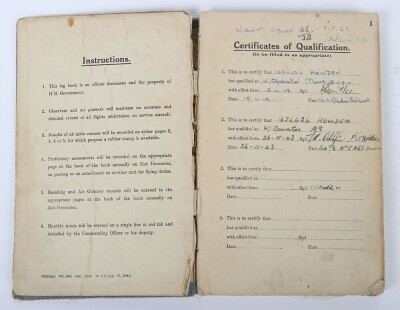 WW2 RAF Log Book and Campaign Medals to a Liberator Wireless operator. - 5
