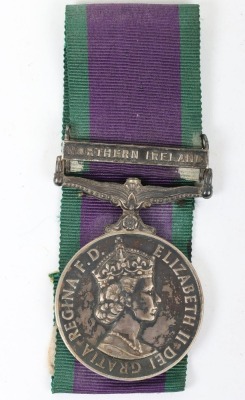 A General Service Medal for Northern Ireland to the Ulster Defence Regiment.