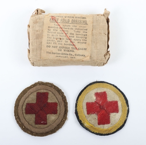 2x WW1 Medical Stretcher Bearers Arm Badges
