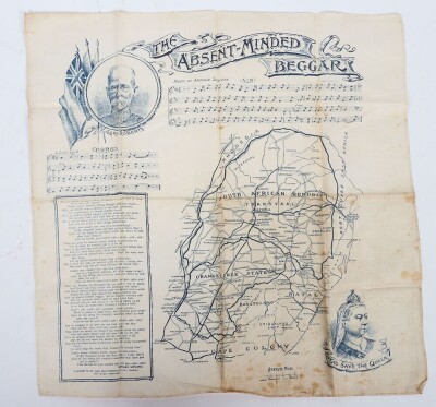 Boer War Souvenir Handkerchief, 'The Absent Minded Beggar'.