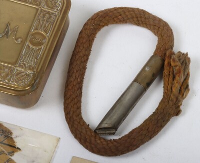 1914 Princess Mary Gift Fund Trench Lighter, Cigarette Tin and Christmas Card - 3