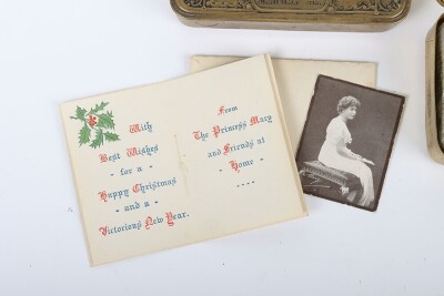 WW1 British Princess Mary Tins, With some Original Content, Two Examples. - 2