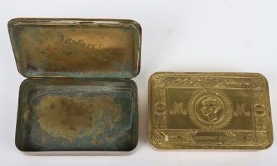 WW1 British Princess Mary Tins, With some Original Content, Two Examples. - 4
