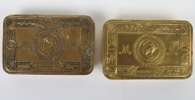 WW1 British Princess Mary Tins, With some Original Content, Two Examples. - 5