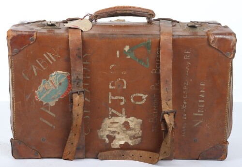 WW2 Royal Engineers Officer's Leather Suitcase and Equipment.