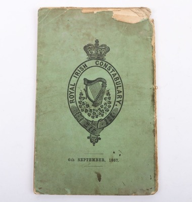 1867 Royal Irish Constabulary - Presenting Medals and Rewards to Member of the Force, - 2