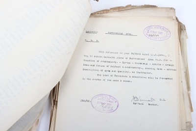 Historically Interesting Document Archive Relating to Surrender of Weapons to the Royal Ulster Constabulary,