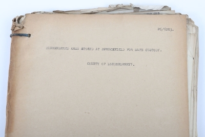 Historically Interesting Document Archive Relating to Surrender of Weapons to the Royal Ulster Constabulary, - 23