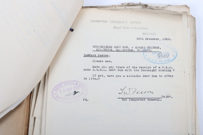 Historically Interesting Document Archive Relating to Surrender of Weapons to the Royal Ulster Constabulary, - 27