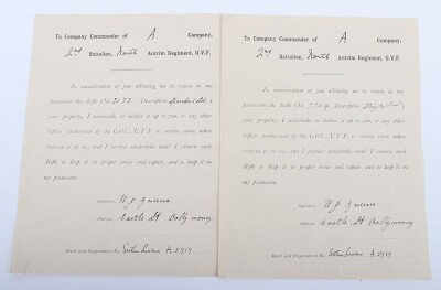 Ulster Volunteer Volunteer Force (UVF) Ephemera, Great War Period - 7