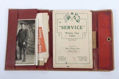 WW1 Ulster Volunteer Force Grouping, Writing Tablet, Photographs and Associated Paperwork.