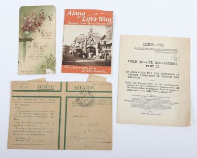 WW1 Ulster Volunteer Force Grouping, Writing Tablet, Photographs and Associated Paperwork. - 6