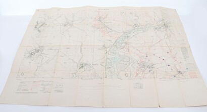 WW1 British Trench Map of Beaumont Hamel, Somme.