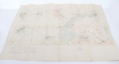 WW1 British Trench Map of Beaumont Hamel, Somme.