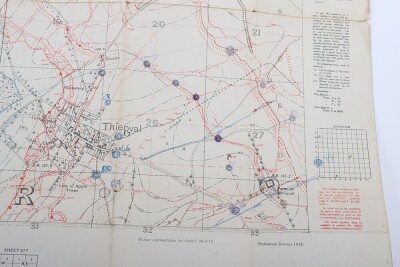 WW1 British Trench Map of Beaumont Hamel, Somme. - 4