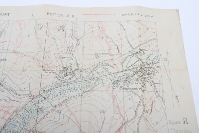 WW1 British Trench Map of Beaumont Hamel, Somme. - 5