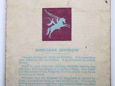 WW2 British Airborne Forces Joining Up Card Pamphlet.