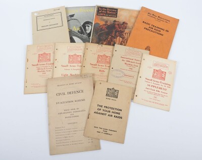 WW2 British Small Arm Training Manuals and Civil Defence Publications.
