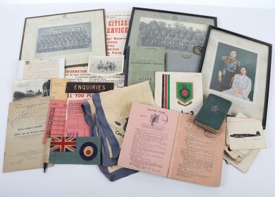 WW2 British Ephemera, Photographs and Maps.