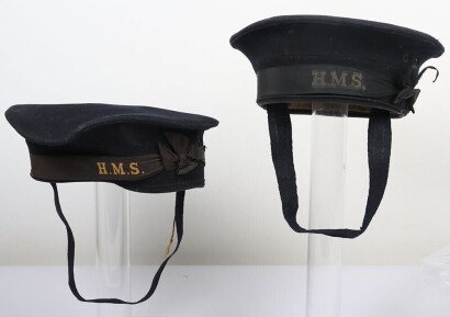 WW2 Royal Navy Rating Caps, Two Examples.