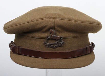 WW2 British Officers Peaked Cap, Kings Regiment, Indian Tailors.