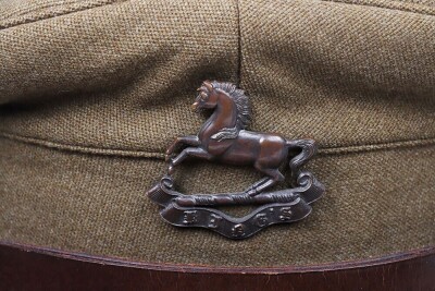 WW2 British Officers Peaked Cap, Kings Regiment, Indian Tailors. - 2