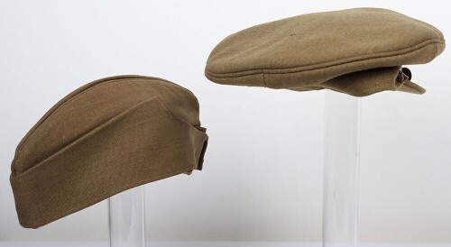 WW2 British Officers Side Cap and Peaked Cap.
