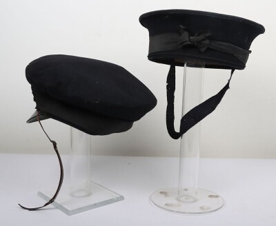 WW2 Royal Navy Officers Peaked Cap & Naval Ratings Cap. - 4